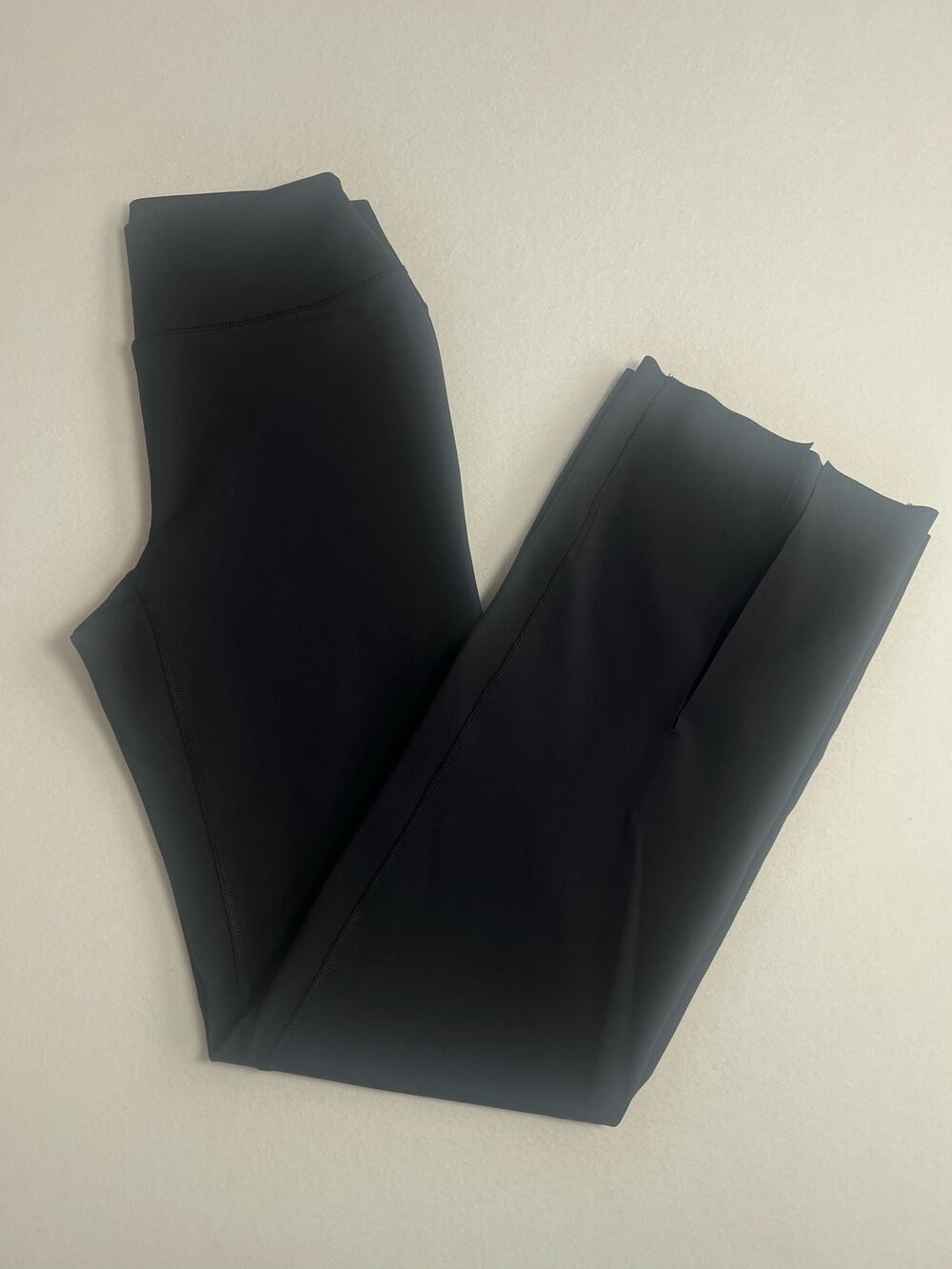 Harmony Balance Womens M Black Flare Leggings High Rise Split Hem Yoga Pants